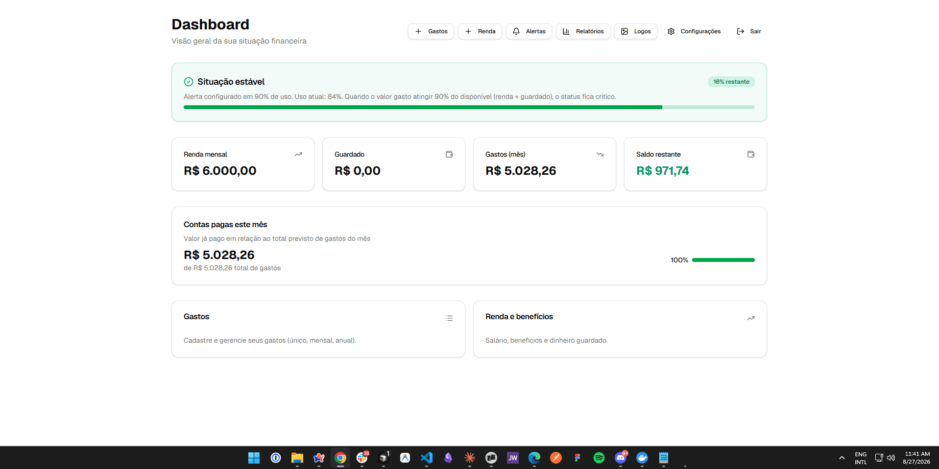 Controle Financeiro